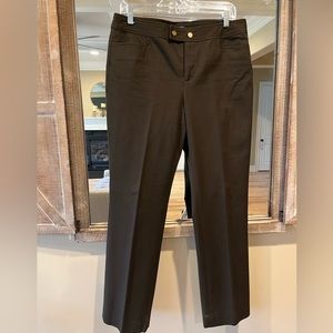 Chaps Dark Brown Dress Pants Cotton Office Womens 10 Petite